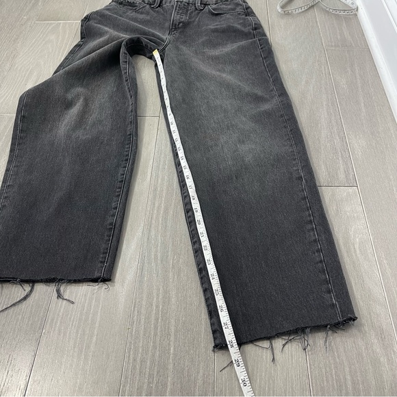 Good American 90s Trouser Jeans 25 Washed Black High Rise Vintage Retro Baggy - Picture 14 of 15